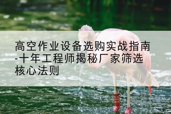 湖滨剪叉式升降机厂家-高空作业设备选购实战指南-十年工程师揭秘厂家筛选核心法则