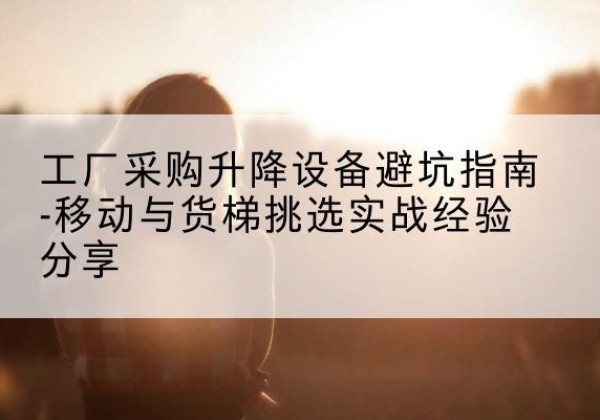 湖滨移动式升降机怎么选-工厂采购升降设备避坑指南-移动与货梯挑选实战经验分享